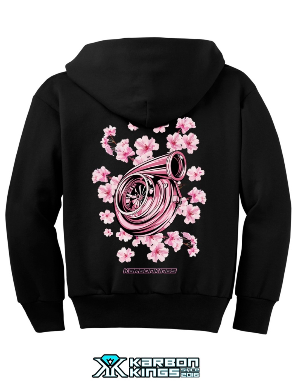 Car Turbo with Cherry Blossoms Sweatshirt Hoodie -- New, Custom